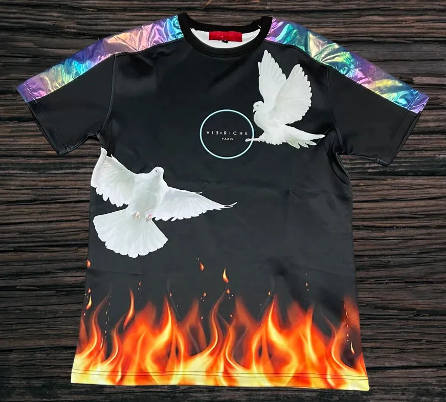 Men VIE RICHE VR Fire Bird T-Shirt
