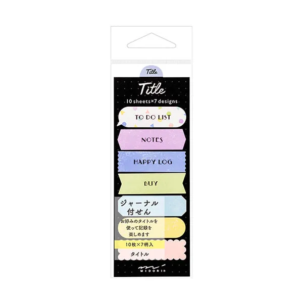 Midori Journal Sticky Notes - Title - Colourful