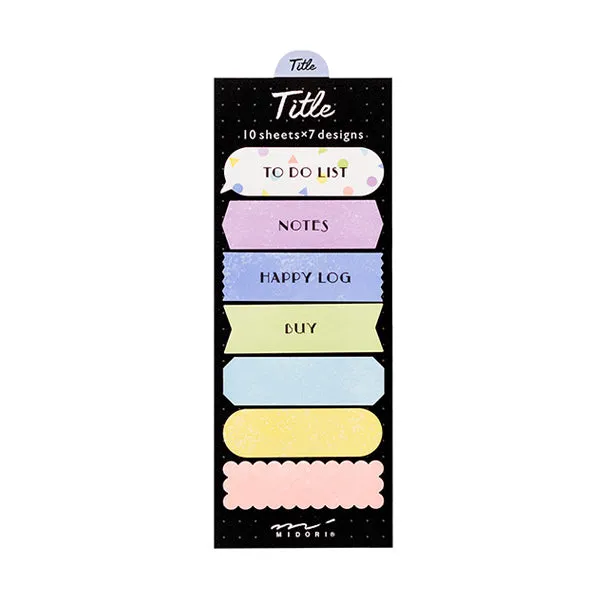 Midori Journal Sticky Notes - Title - Colourful