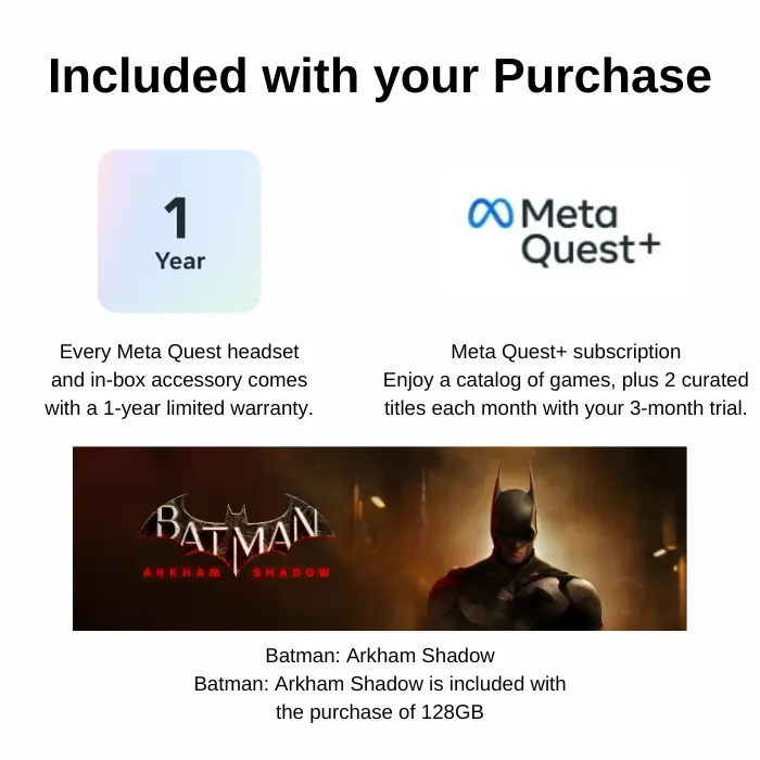 Original Meta Quest 3S VR Headsets 128GB