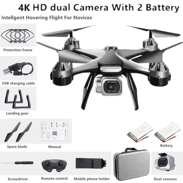 Remote Control Drone Helicopter With 4K HD Professional Dual Camera
