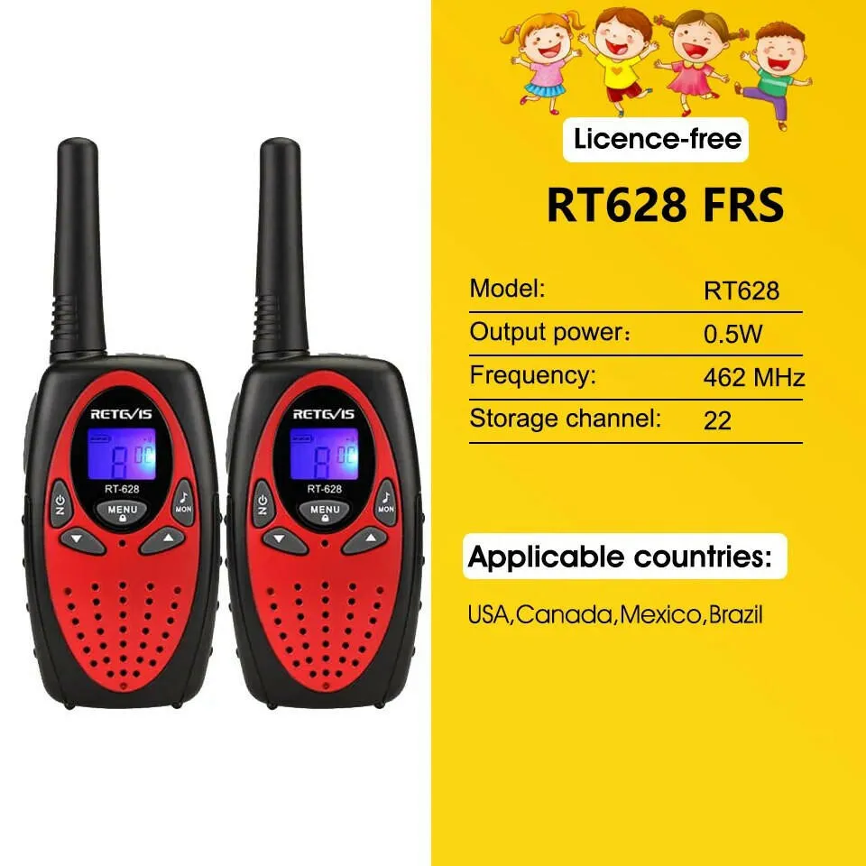 Retevis RT628 Walkie Talkie Children 2pcs PMR446 Kids Walkie-talkie Birthday Christmas Gift for Boy Girl Toy Radio Communicator