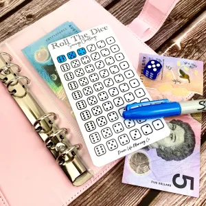 Roll The Dice Savings Challenge Cards