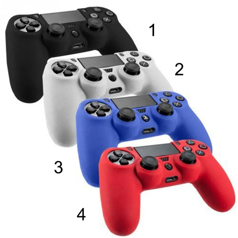 Silicone case cover for PS4 Controllers Flexible Silicone Protective Skin for Sony PS4 Game Controller