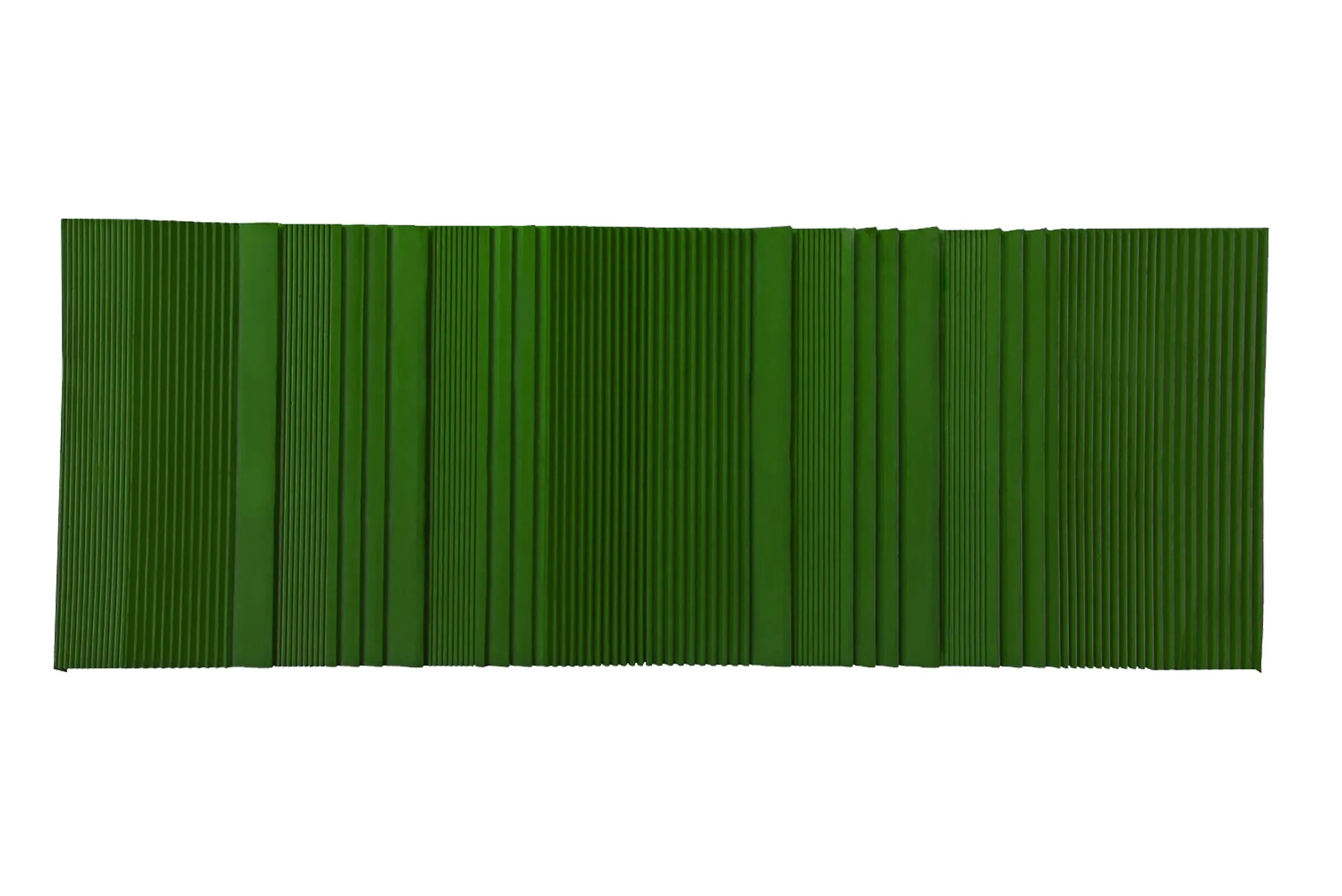 Sluice box matting with rubber riffles; gold sluice mat for sluice box; gold prospecting supplies;10x27 or 12x36 inch cut to fit, green color with multiple aggressive rib patterns