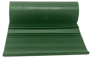 Sluice box matting with rubber riffles; gold sluice mat for sluice box; gold prospecting supplies;10x27 or 12x36 inch cut to fit, green color with multiple aggressive rib patterns
