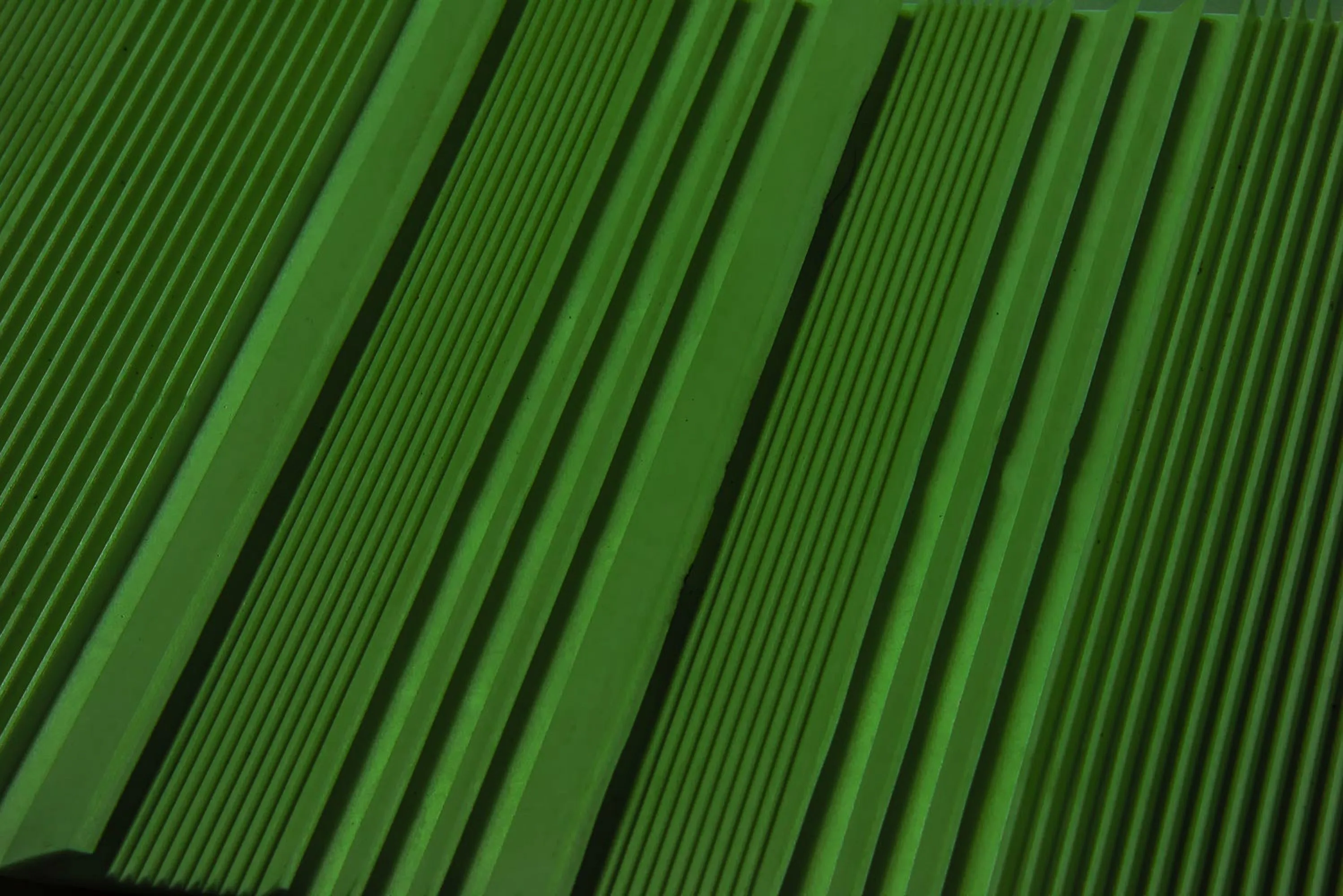 Sluice box matting with rubber riffles; gold sluice mat for sluice box; gold prospecting supplies;10x27 or 12x36 inch cut to fit, green color with multiple aggressive rib patterns