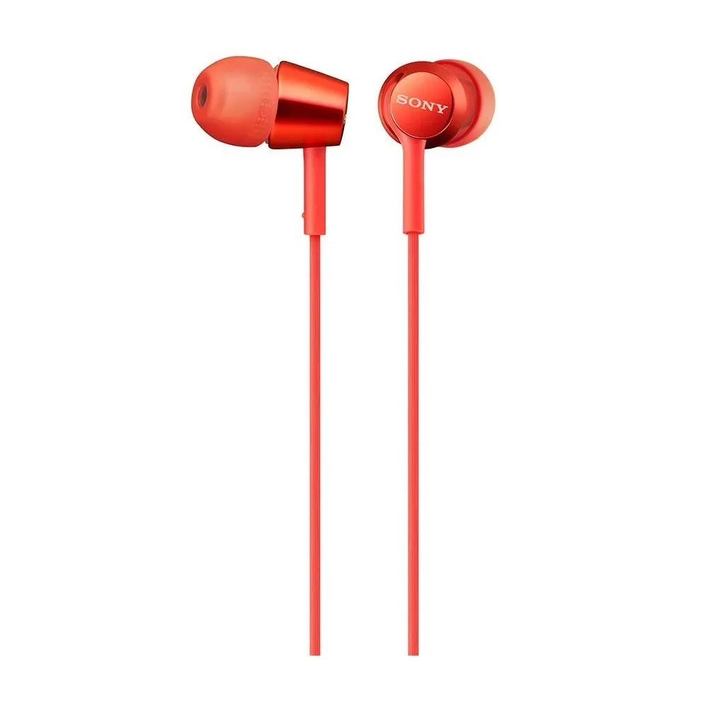 Sony MDR-EX155 In-Ear Wired / Corded Headphones | Neodymium Drivers | 3.5mm Jack | Tangle-free Cable | L-shaped gold-plated Stereo mini plug