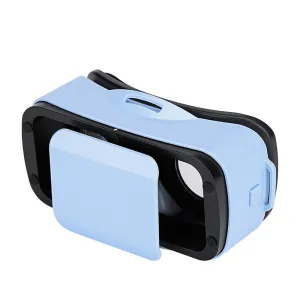 Stylish VR 3D Glasses - Adjustable T-Shaped Head Strap, Pupillary Distance, Focal Depth, Lightweight (Blue)