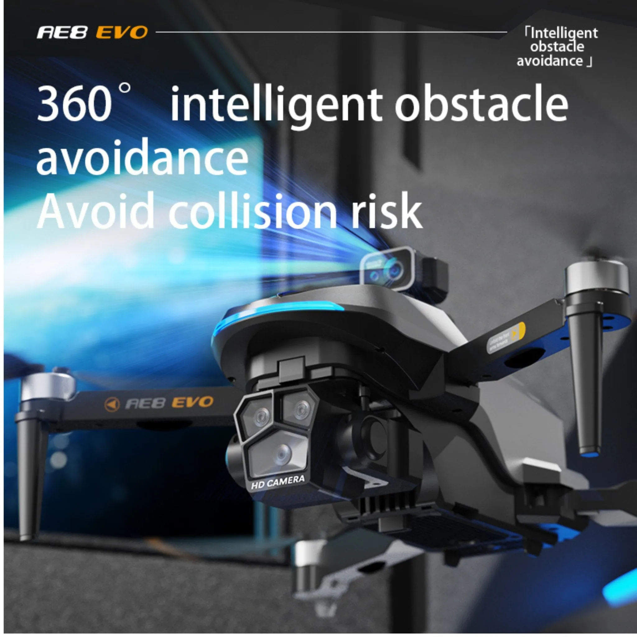 TUTT AE8 EVO 8K Professional GPS 5G Drone with Dual HD Camera 360 Optical Flow Laser Obstacle Avoidance 3-Axis Mechanical Gimbal & EIS Stabilization Intelligent Modes Brushless 2* Batteries 335gr
