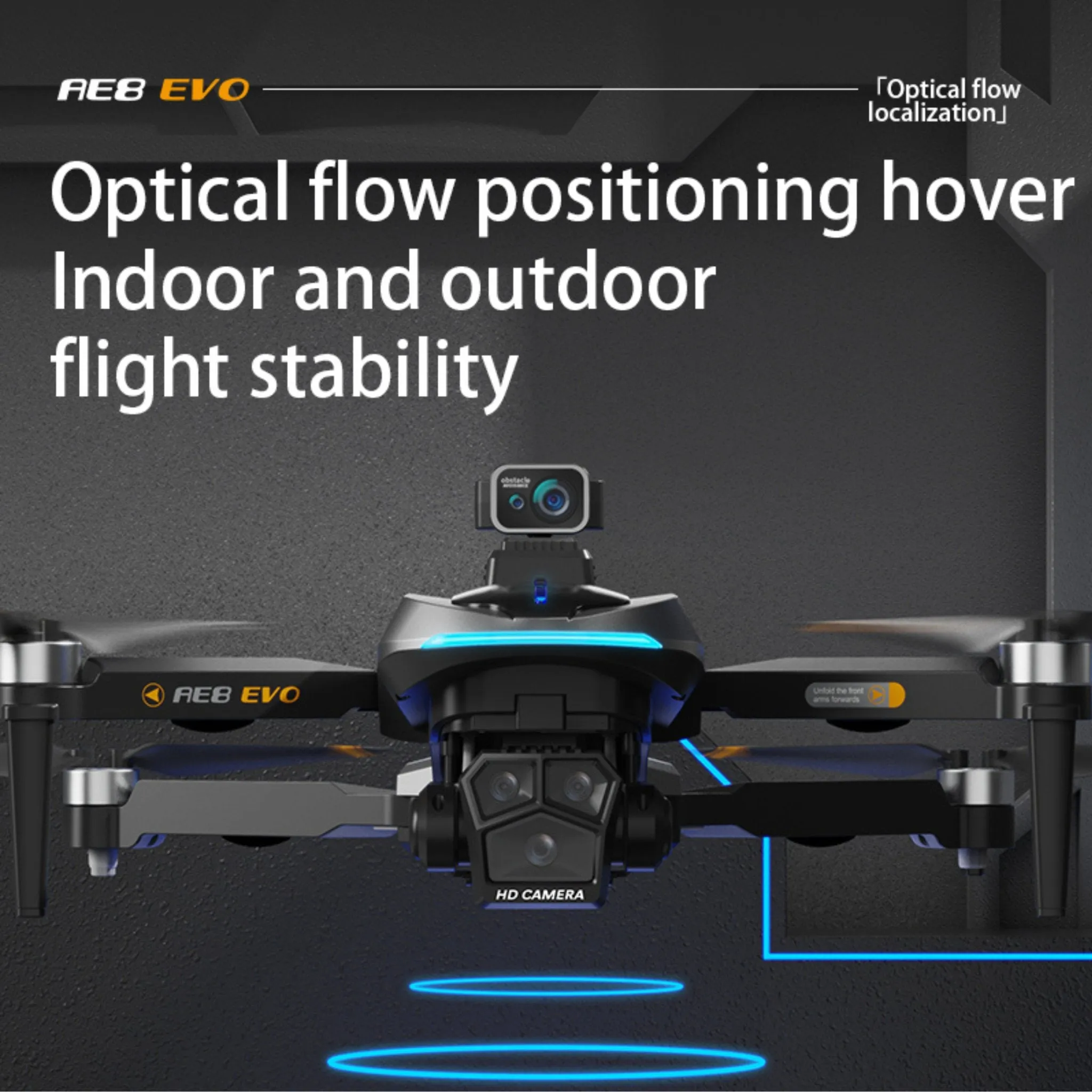 TUTT AE8 EVO 8K Professional GPS 5G Drone with Dual HD Camera 360 Optical Flow Laser Obstacle Avoidance 3-Axis Mechanical Gimbal & EIS Stabilization Intelligent Modes Brushless 2* Batteries 335gr