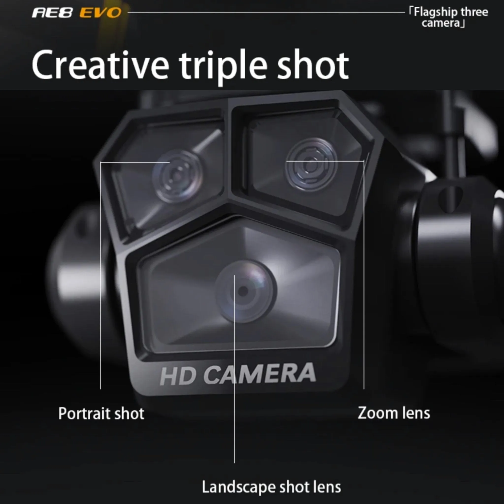 TUTT AE8 EVO 8K Professional GPS 5G Drone with Dual HD Camera 360 Optical Flow Laser Obstacle Avoidance 3-Axis Mechanical Gimbal & EIS Stabilization Intelligent Modes Brushless 2* Batteries 335gr