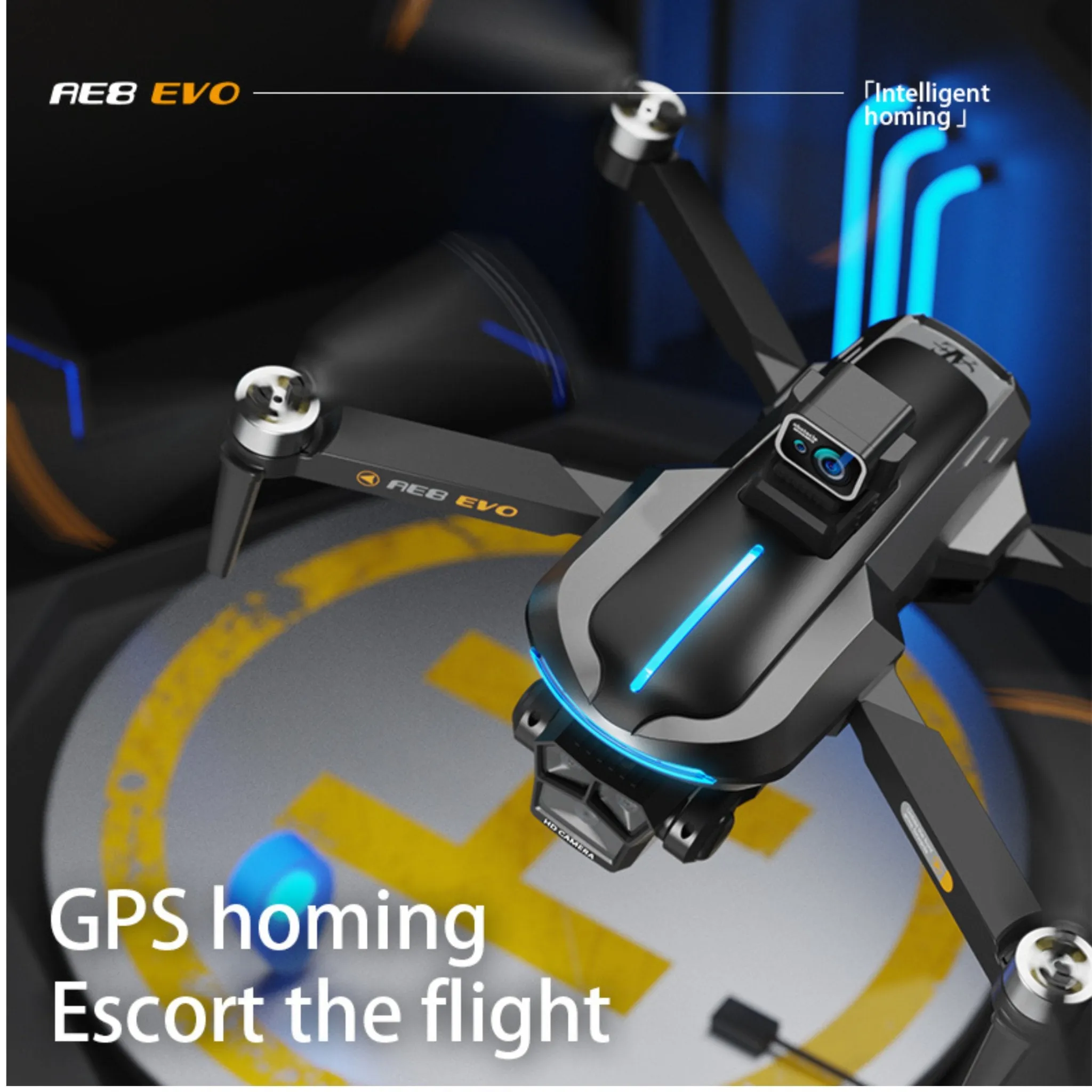 TUTT AE8 EVO 8K Professional GPS 5G Drone with Dual HD Camera 360 Optical Flow Laser Obstacle Avoidance 3-Axis Mechanical Gimbal & EIS Stabilization Intelligent Modes Brushless 2* Batteries 335gr