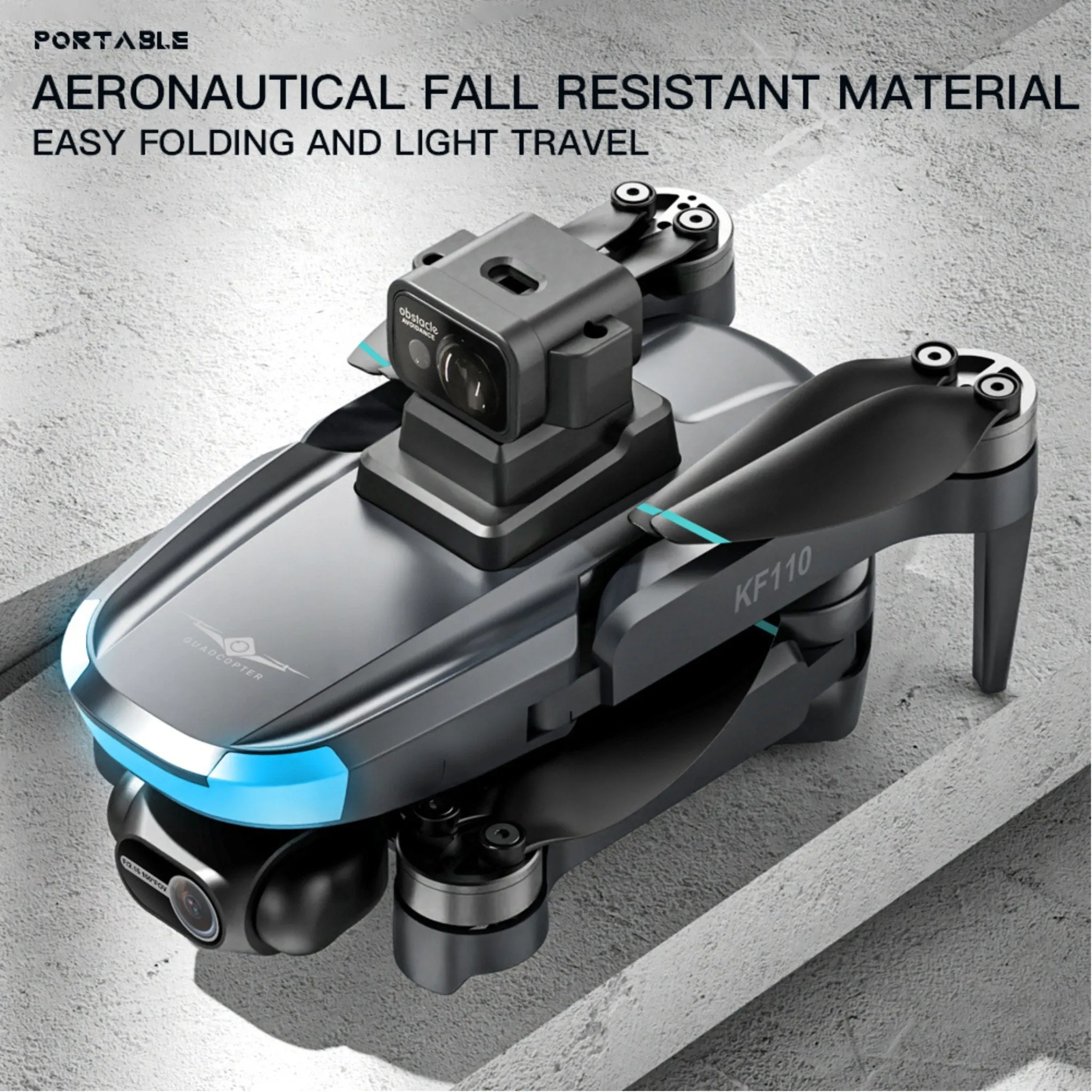 TUTT KF110 Professional 5G MINI Drone Dual 4K Cameras Optical Flow Mechanical   EIS Stabilization 226g Brushless Motor Laser Obstacle Avoidance Follow/Orbit/Waypoint Modes 2* Batteries