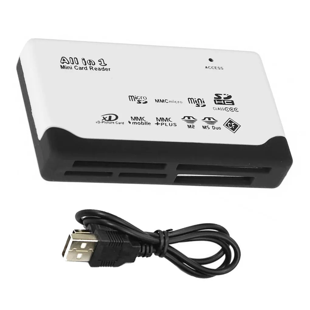 USB 2.0 SD Card Reader All In One Adapter Support TF CF SD Mini SD HD MMC MS XD by elenxs