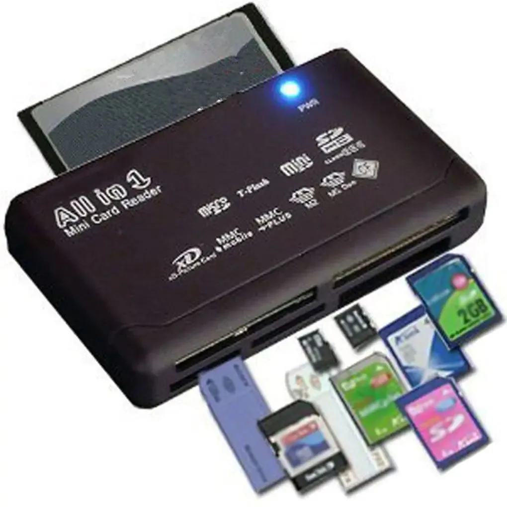 USB 2.0 SD Card Reader All In One Adapter Support TF CF SD Mini SD HD MMC MS XD by elenxs