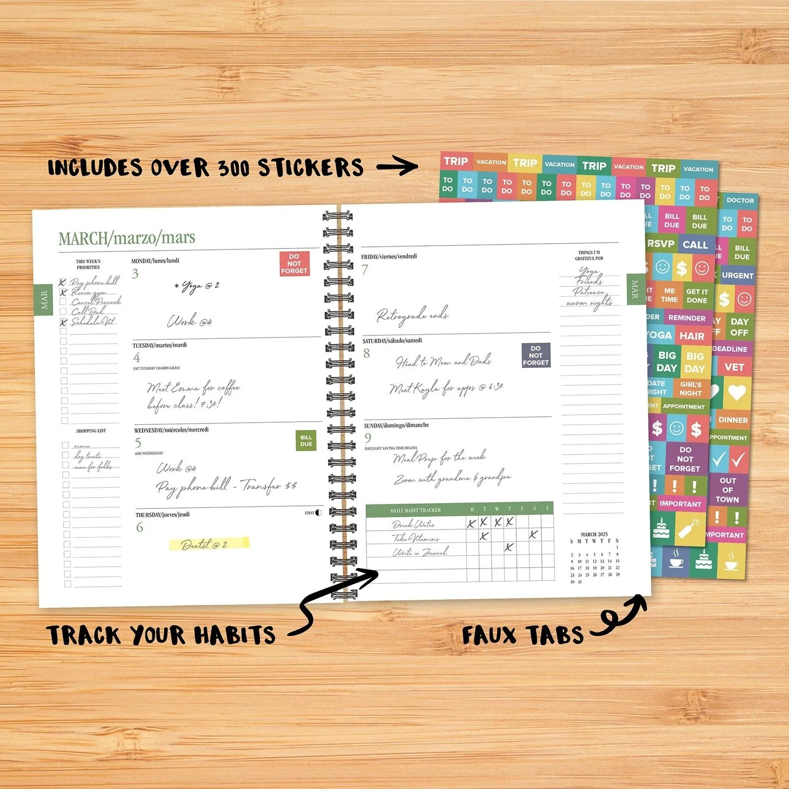 Willow Creek Modern Stripe 2025 Softcover Weekly Planner