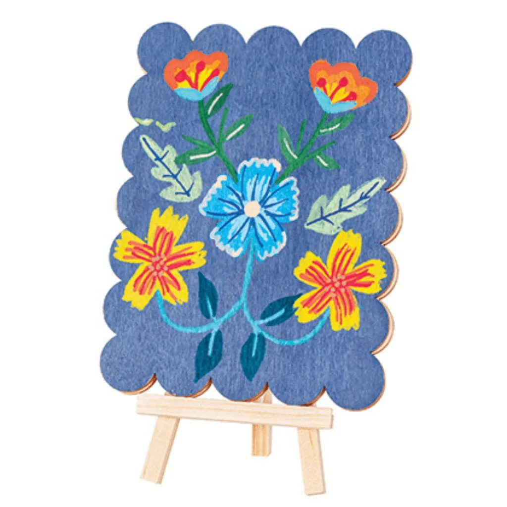 Wooden Wavy Photo Frame and Easel