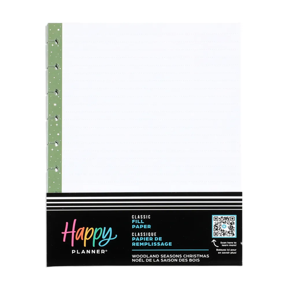 Woodland Seasons Christmas - Dotted Lined Classic Filler Paper - 40 Sheets
