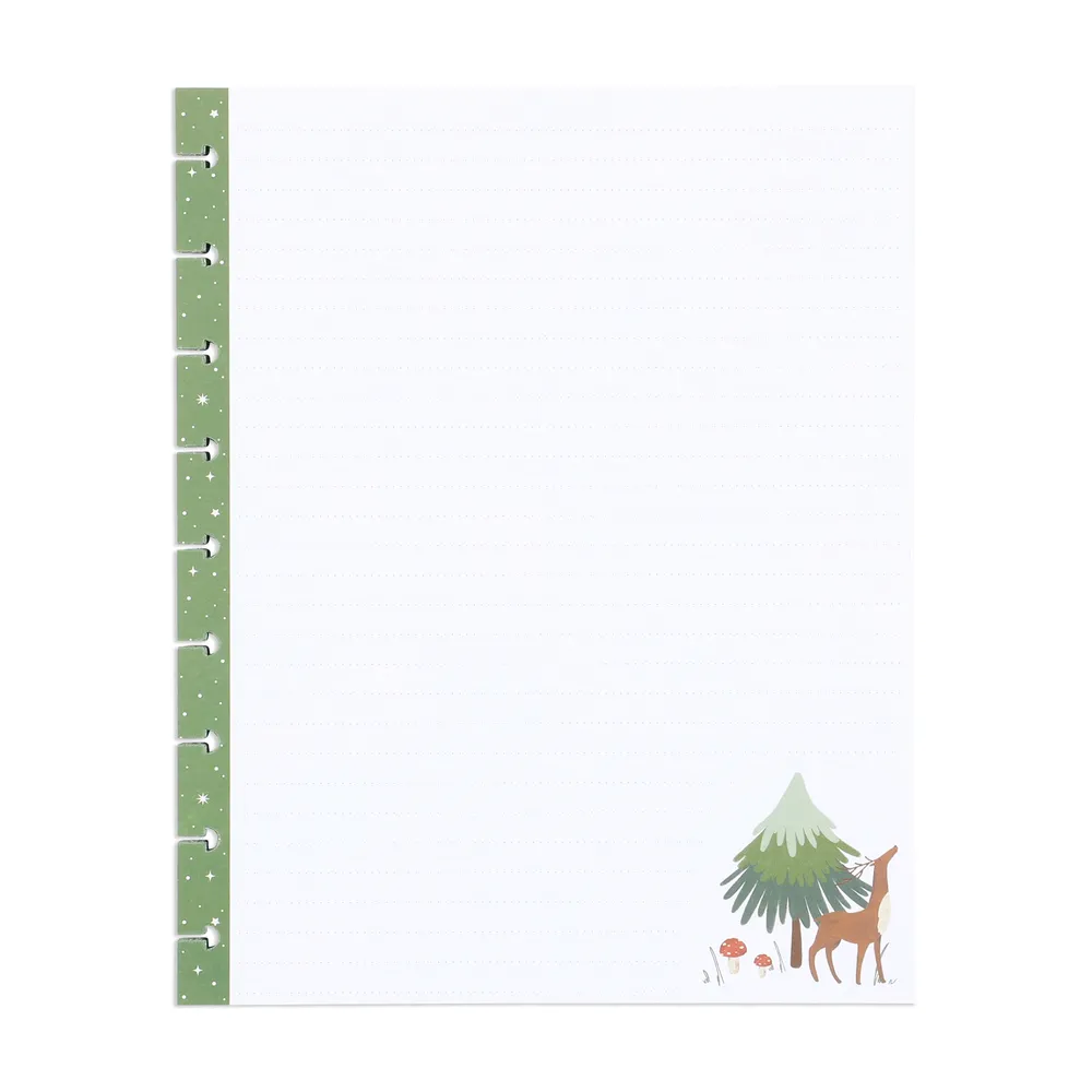Woodland Seasons Christmas - Dotted Lined Classic Filler Paper - 40 Sheets